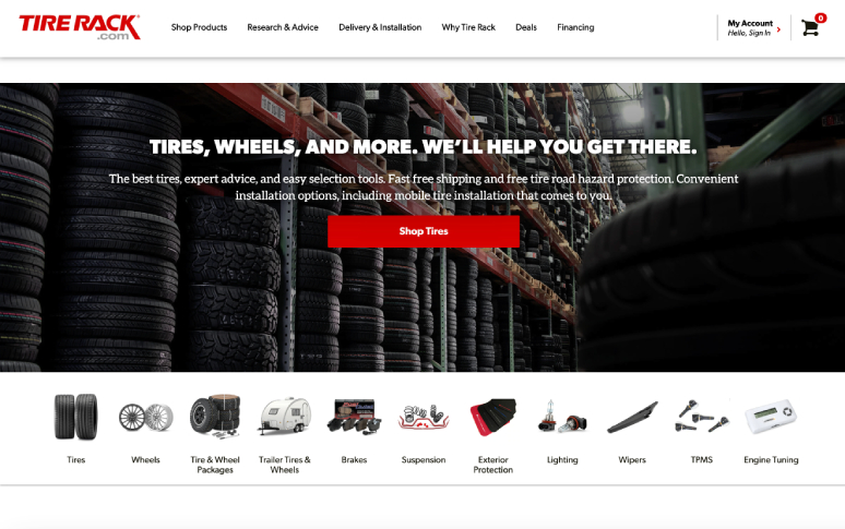 2. Check Tire Shop Websites